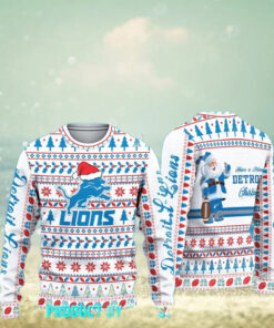 Detroit Lions NFL Merry Christmas 2024 Ugly Sweater