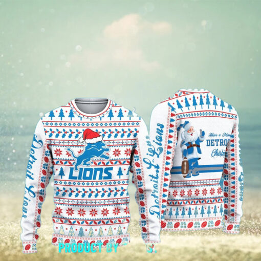 Detroit Lions NFL Merry Christmas 2024 Ugly Sweater