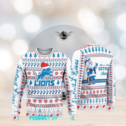 Detroit Lions NFL Merry Christmas 2024 Ugly Sweater