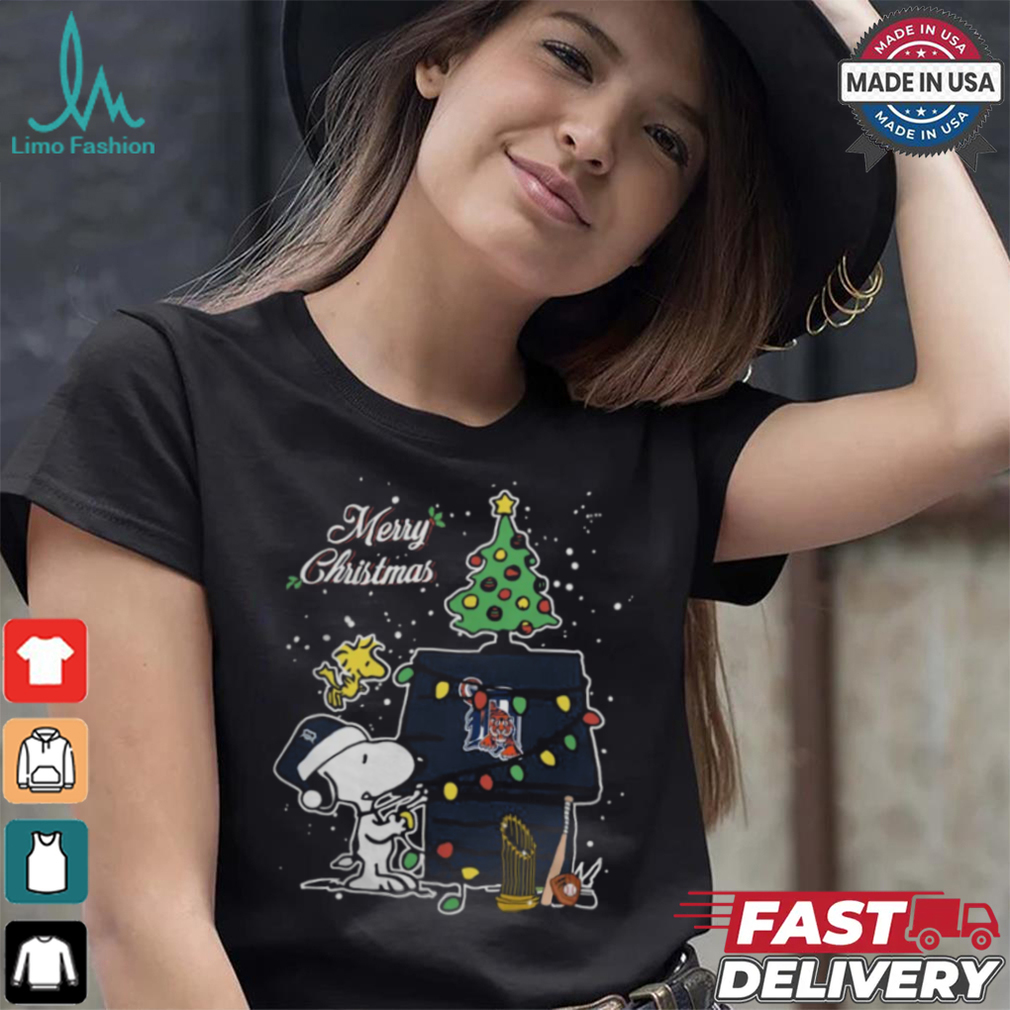 Detroit Tigers Merry Christmas With Snoopy Baby T Shirt Detroit Tigers Merry Christmas With Snoopy Baby T Shirt