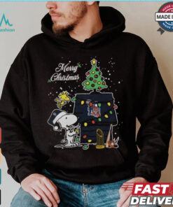 Detroit Tigers Merry Christmas With Snoopy Baby T Shirt