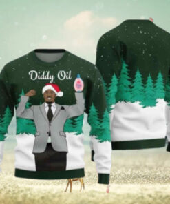 Diddy Oil Mens Chirstmas Gifts 2024 Xmas For Family And Friends Ugly Sweater