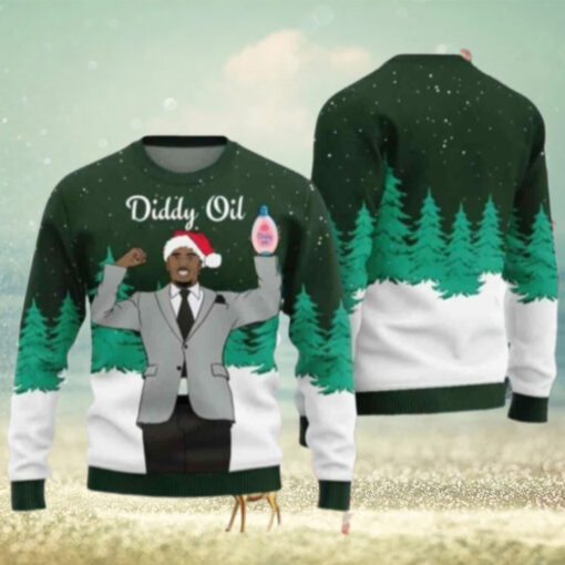 Diddy Oil Mens Chirstmas Gifts 2024 Xmas For Family And Friends Ugly Sweater