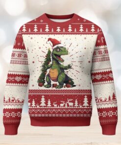 Dinosaur Christmas Ugly Christmas Sweater Fa Ra Ra Ra Rawr Xmas Tree Santa Rex Lover