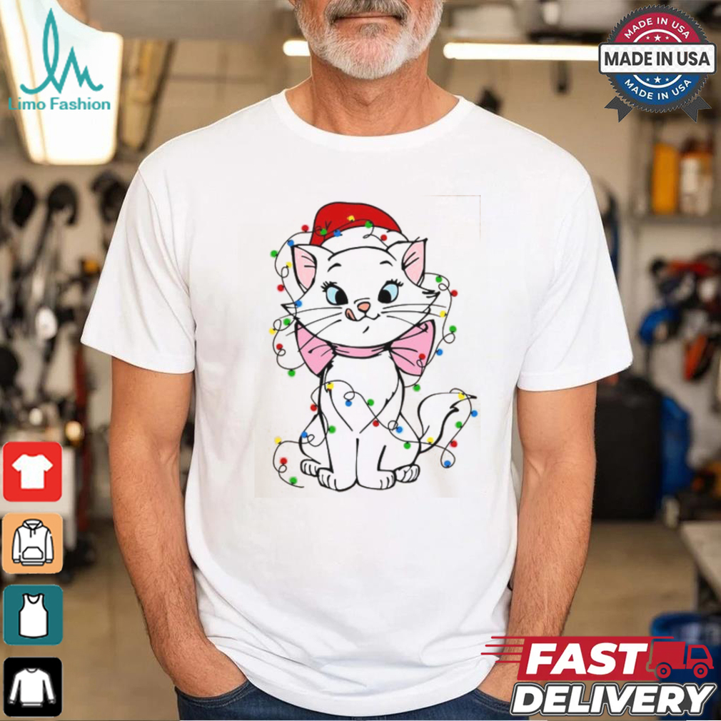 Disney Santa Marie Cat Christmas Lights Shirt Disney Santa Marie Cat Christmas Lights Shirt