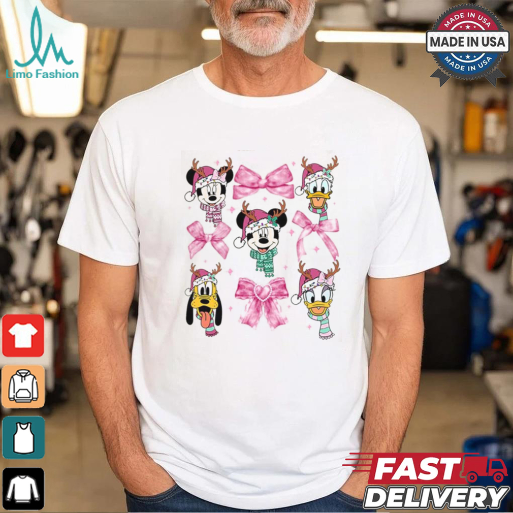 Disneyland Mickey And Friends Coquette Bows Christmas Costume Shirt Disneyland Mickey And Friends Coquette Bows Christmas Costume Shirt
