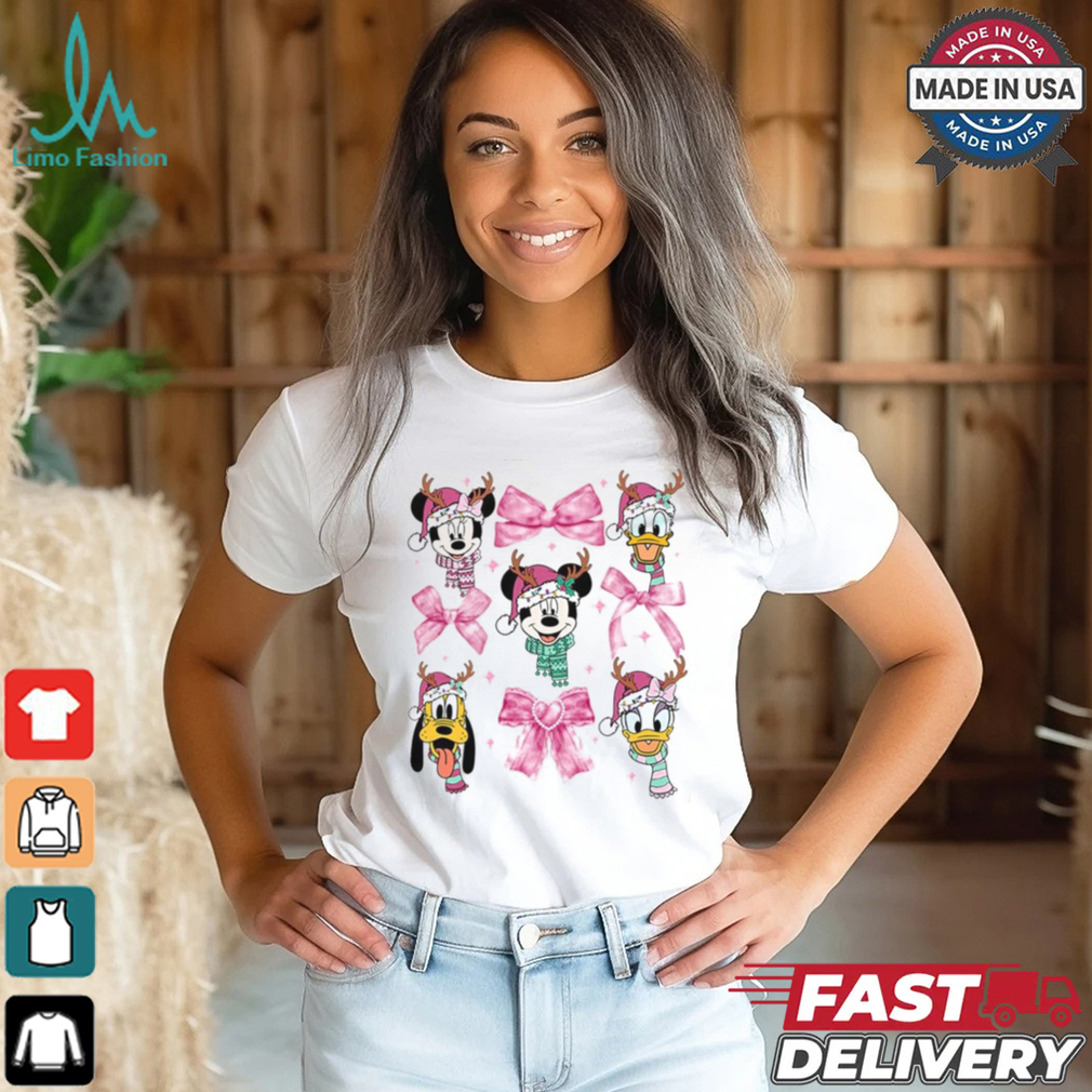 Disneyland Mickey And Friends Coquette Bows Christmas Costume Shirt Disneyland Mickey And Friends Coquette Bows Christmas Costume Shirt