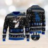 Dodgers Mascot Black Snowflake Ugly Christmas Sweater