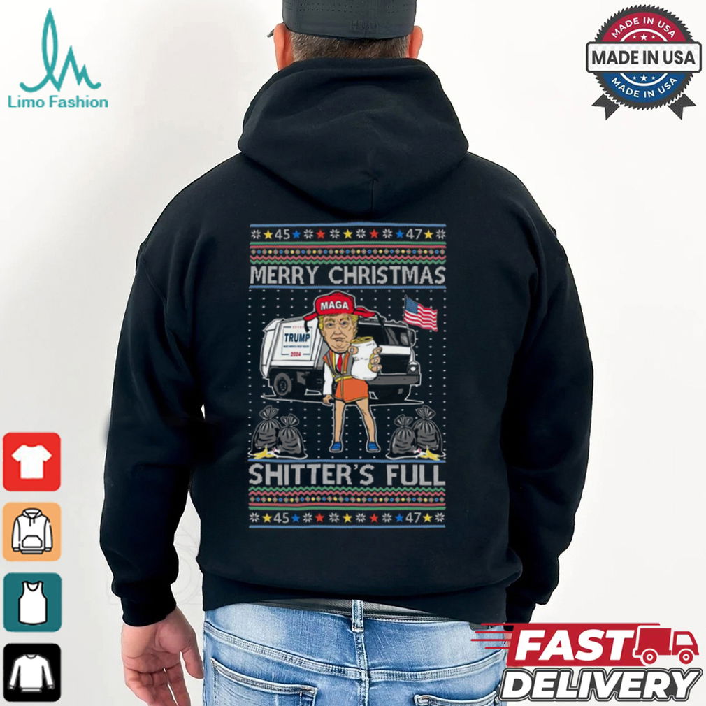 Donald Trump Merry Christmas Shitters Full Funny Ugly Christmas Sweatshirt Donald Trump Merry Christmas Shitters Full Funny Ugly Christmas Sweatshirt