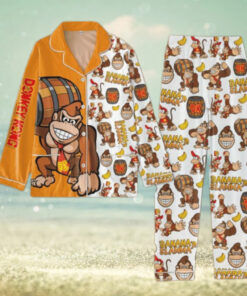 Donkey Kong Banana Slamma Button Pajamas Set
