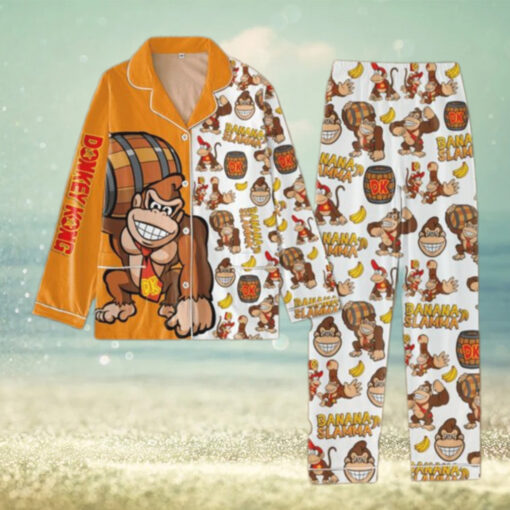 Donkey Kong Banana Slamma Button Pajamas Set
