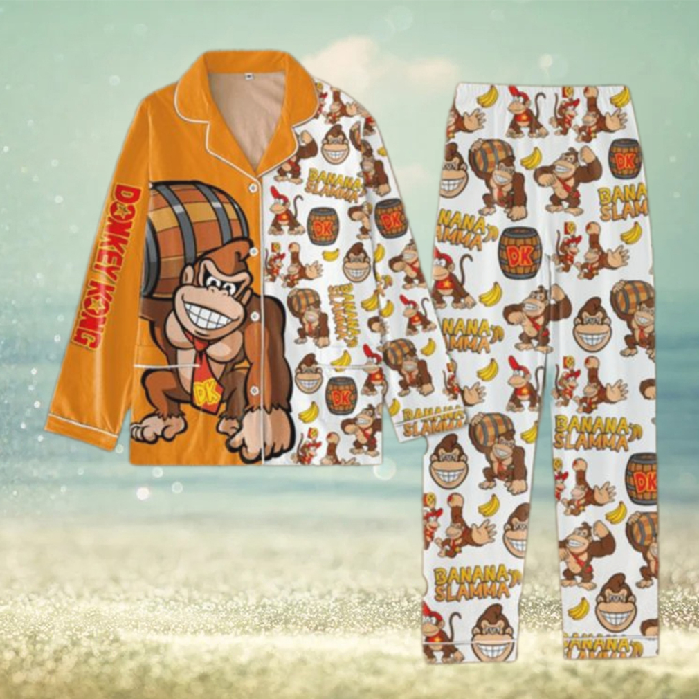 Donkey Kong Banana Slamma Button Pajamas Set Donkey Kong Banana Slamma Button Pajamas Set