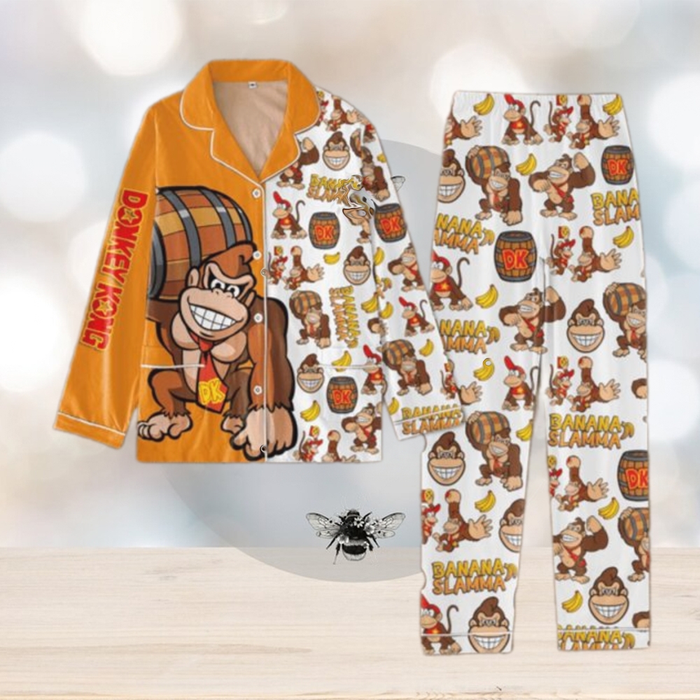 Donkey Kong Banana Slamma Button Pajamas Set Donkey Kong Banana Slamma Button Pajamas Set