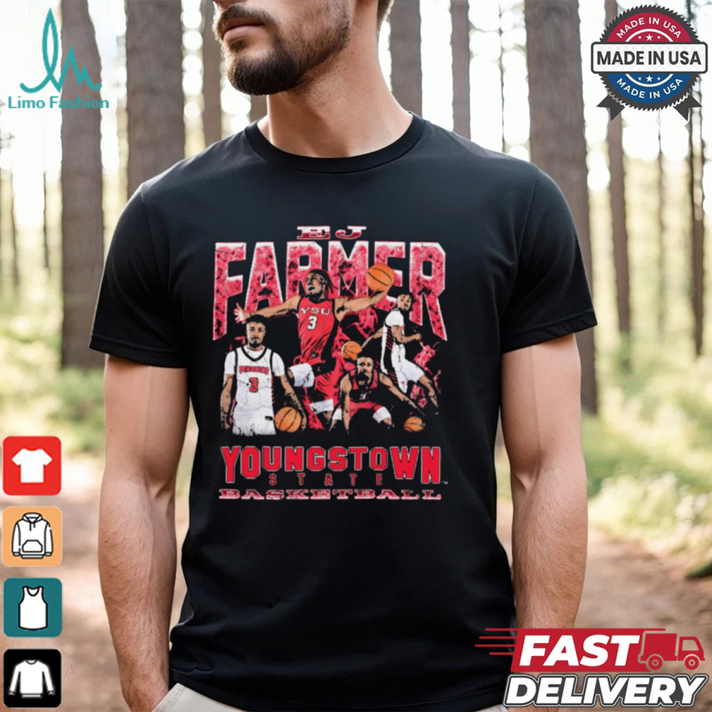 EJ Farmer Youngstown State Penguins Basketball 90s Graphic t shirt EJ Farmer Youngstown State Penguins Basketball 90s Graphic t shirt