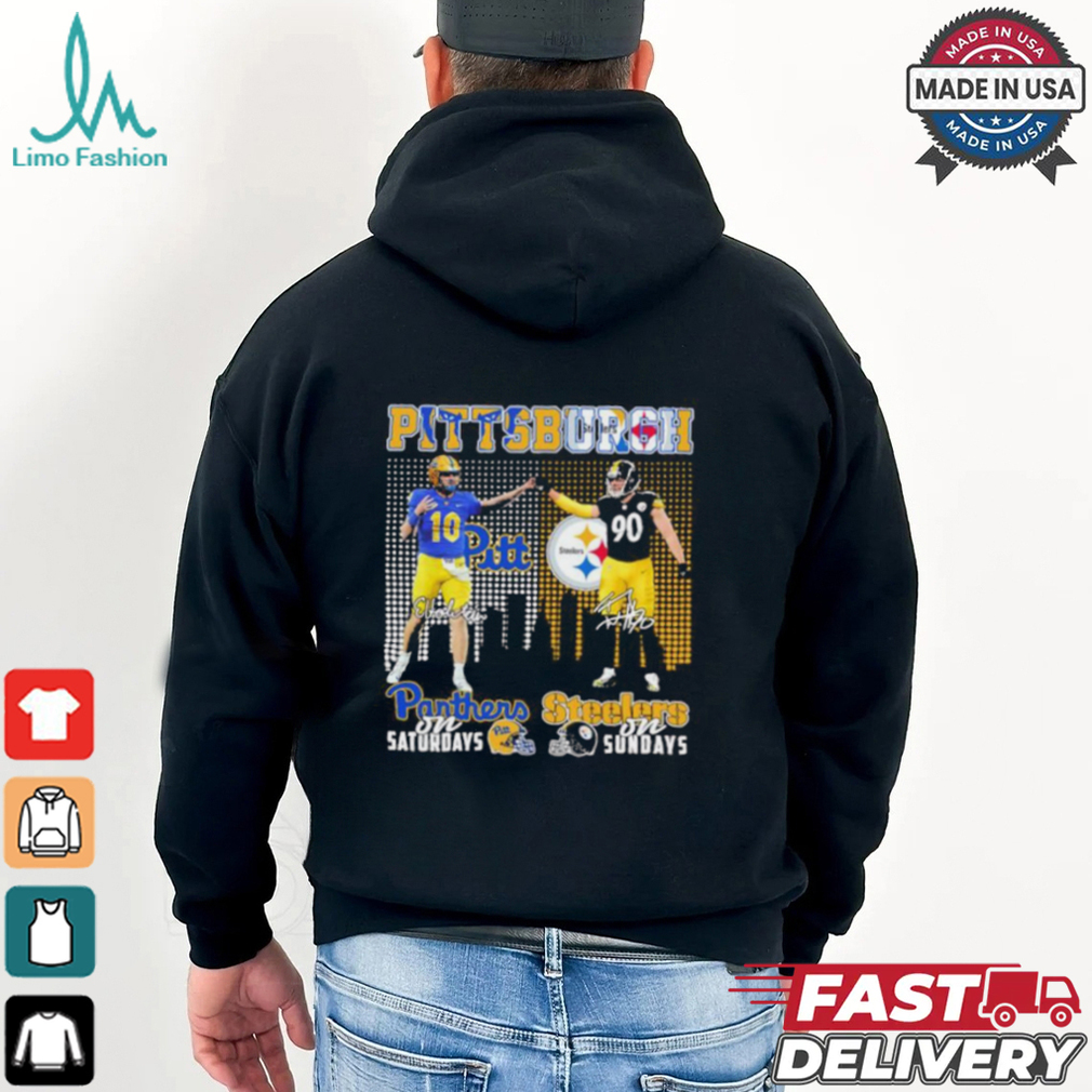 Eli Holstein Pitt Panthers On Saturdays X Tj Watt Pittsburgh Steelers On Sundays Shirt Eli Holstein Pitt Panthers On Saturdays X Tj Watt Pittsburgh Steelers On Sundays Shirt