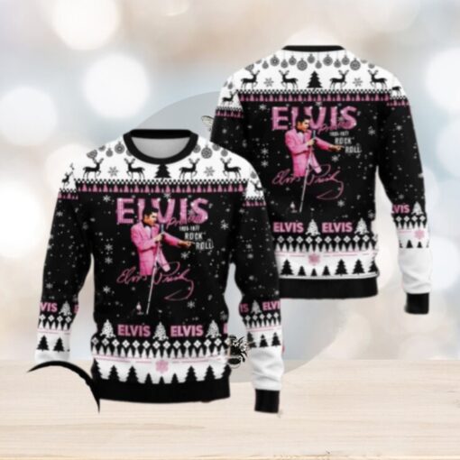 Elvis Presley 1935 1977 Rock N Roll Chirstmas Gifts 2024 Xmas For Family And Friends Ugly Sweater