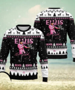 Elvis Presley 1935 1977 Rock N Roll Chirstmas Gifts 2024 Xmas For Family And Friends Ugly Sweater