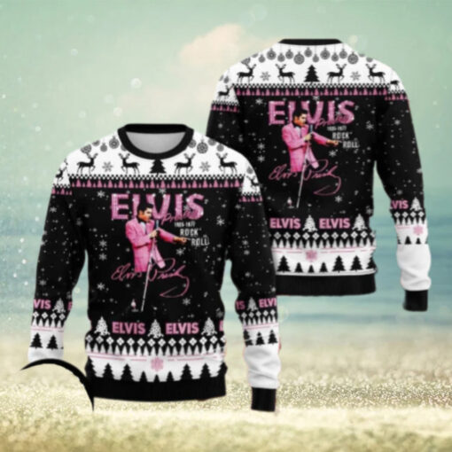 Elvis Presley 1935 1977 Rock N Roll Chirstmas Gifts 2024 Xmas For Family And Friends Ugly Sweater