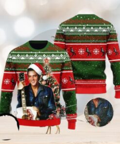 Elvis Presley A Tribute To The King Of Christmas Chirstmas Gifts 2024 Xmas For Family And Friends Ugly Sweater