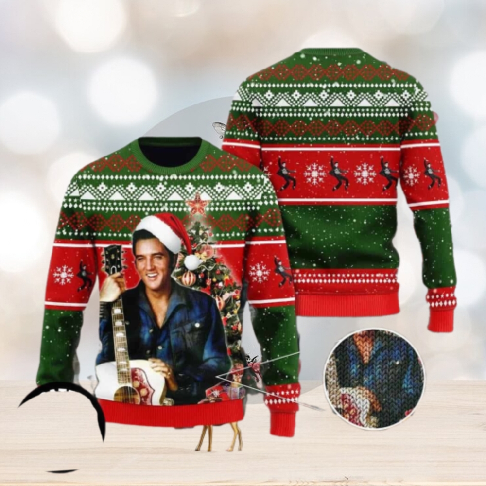 Elvis Presley A Tribute To The King Of Christmas Chirstmas Gifts 2024 Xmas For Family And Friends Ugly Sweater Elvis Presley A Tribute To The King Of Christmas Chirstmas Gifts 2024 Xmas For Family And Friends Ugly Sweater