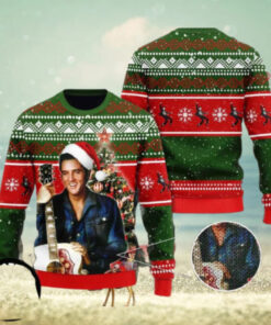 Elvis Presley A Tribute To The King Of Christmas Chirstmas Gifts 2024 Xmas For Family And Friends Ugly Sweater