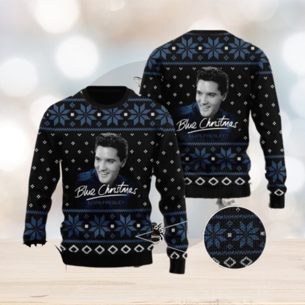 Elvis Presley Blue Christmas Chirstmas Gifts 2024 Xmas For Family And Friends Ugly Sweater Elvis Presley Blue Christmas Chirstmas Gifts 2024 Xmas For Family And Friends Ugly Sweater