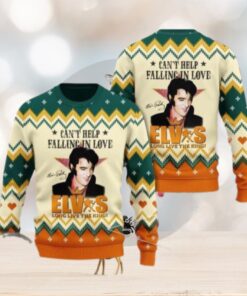 Elvis Presley Can’t Help Falling In Love Chirstmas Gifts 2024 Xmas For Family And Friends Ugly Sweater