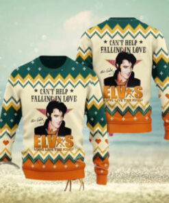 Elvis Presley Can’t Help Falling In Love Chirstmas Gifts 2024 Xmas For Family And Friends Ugly Sweater
