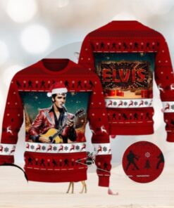 Elvis Presley Chirstmas Gifts 2024 Xmas For Family And Friends Ugly Sweater