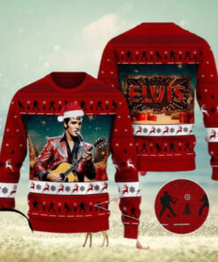 Elvis Presley Chirstmas Gifts 2024 Xmas For Family And Friends Ugly Sweater