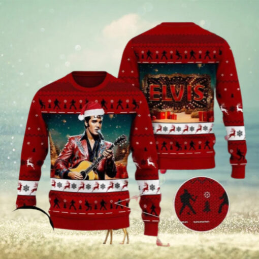Elvis Presley Chirstmas Gifts 2024 Xmas For Family And Friends Ugly Sweater