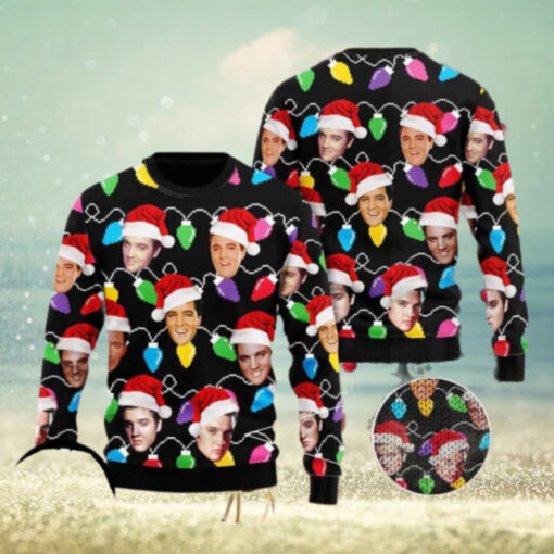 Elvis Presley Funny Moment Chirstmas Gifts 2024 Xmas For Family And Friends Ugly Sweater