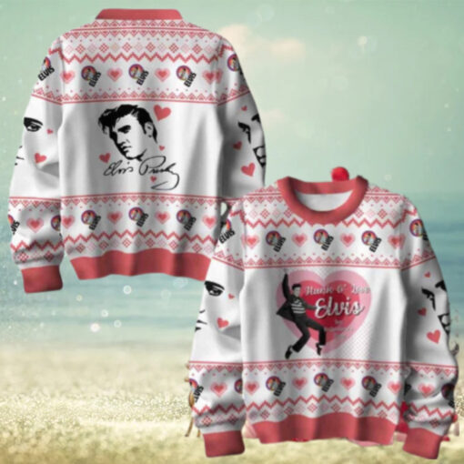 Elvis Presley Hunk O Love Elvis For Valentine Day Chirstmas Gifts 2024 Xmas For Family And Friends Ugly Sweater