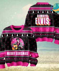 Elvis Presley Merry Elvismas Ugly Christmas Sweater