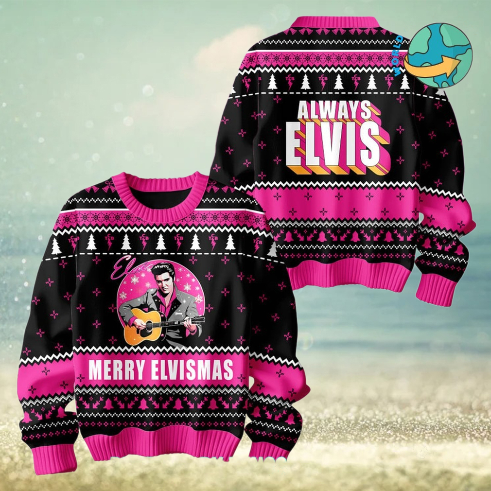 Elvis Presley Merry Elvismas Ugly Christmas Sweater Elvis Presley Merry Elvismas Ugly Christmas Sweater