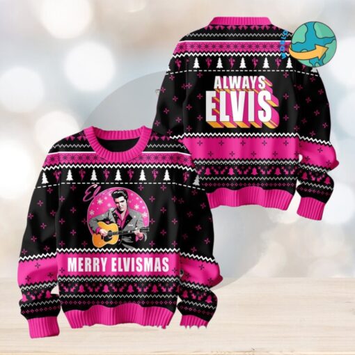 Elvis Presley Merry Elvismas Ugly Christmas Sweater