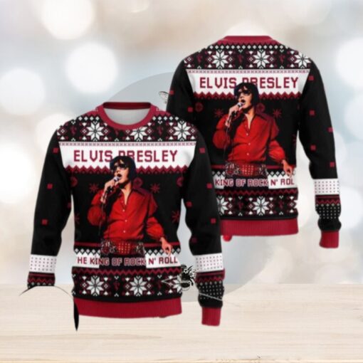 Elvis Presley The King Of Rock N Roll Chirstmas Gifts 2024 Xmas For Family And Friends Ugly Sweater