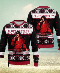 Elvis Presley The King Of Rock N Roll Chirstmas Gifts 2024 Xmas For Family And Friends Ugly Sweater