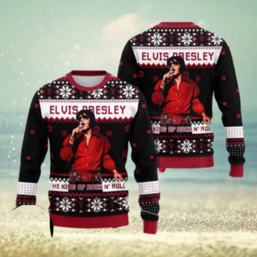Elvis Presley The King Of Rock N Roll Chirstmas Gifts 2024 Xmas For Family And Friends Ugly Sweater