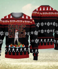 Elvis Presley Ugly Sweater, The King Of Rock N Roll Christmas Sweater