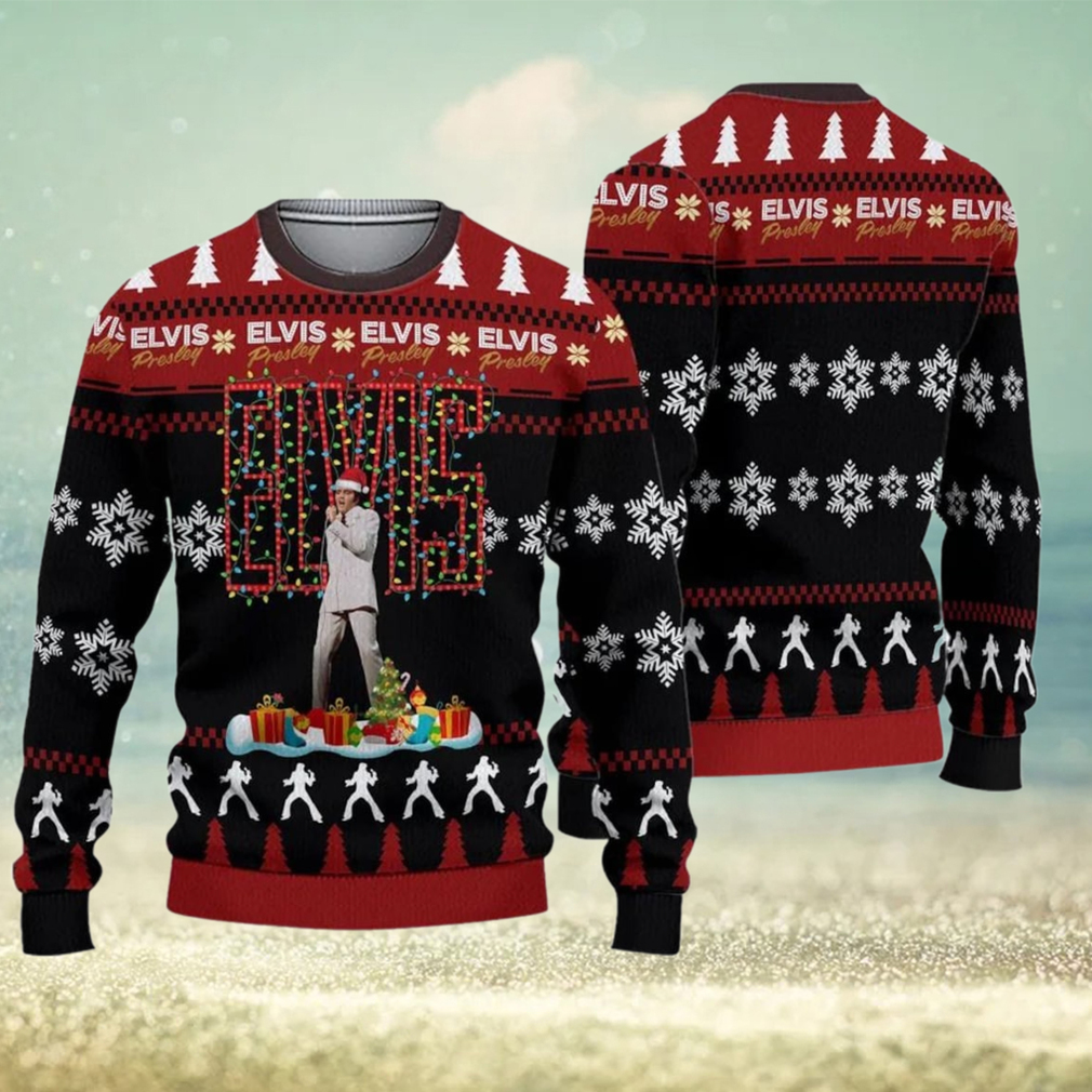Elvis Presley Ugly Sweater, The King Of Rock N Roll Christmas Sweater Elvis Presley Ugly Sweater, The King Of Rock N Roll Christmas Sweater