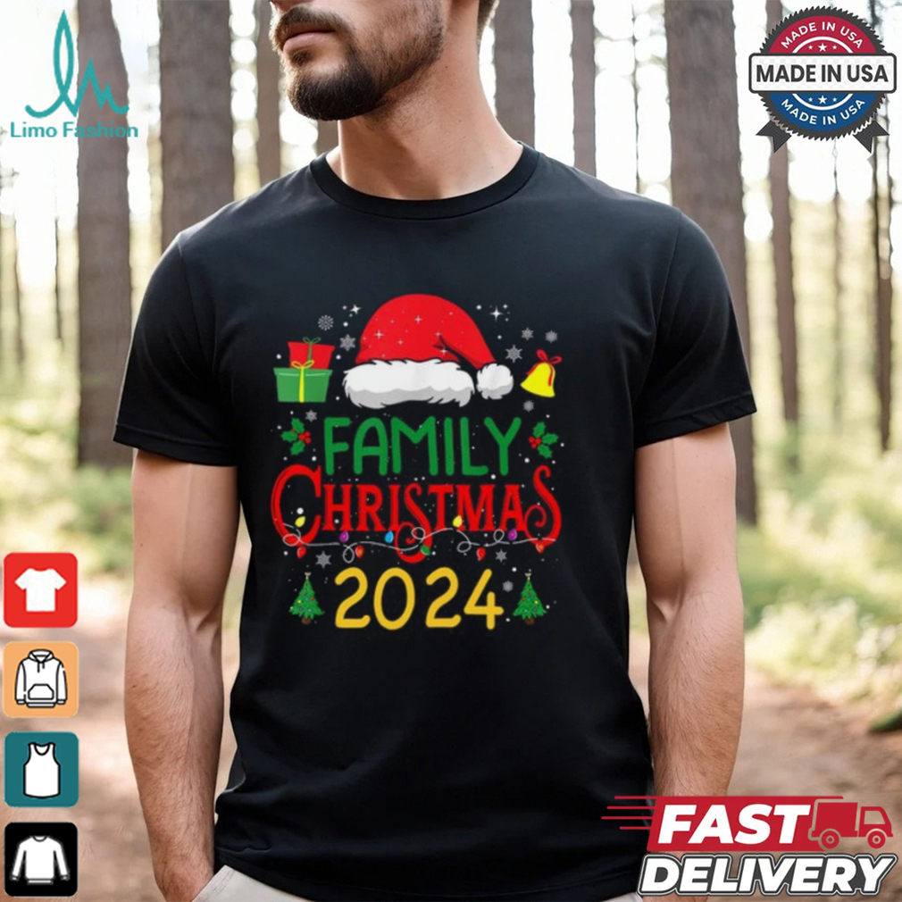 Family Christmas 2024 Cute Santa Claus Hat Shirt Family Christmas 2024 Cute Santa Claus Hat Shirt