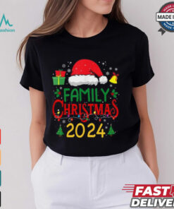 Family Christmas 2024 Cute Santa Claus Hat Shirt