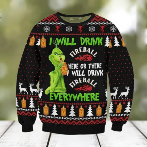Fireball funny character Ugly Christmas Sweater