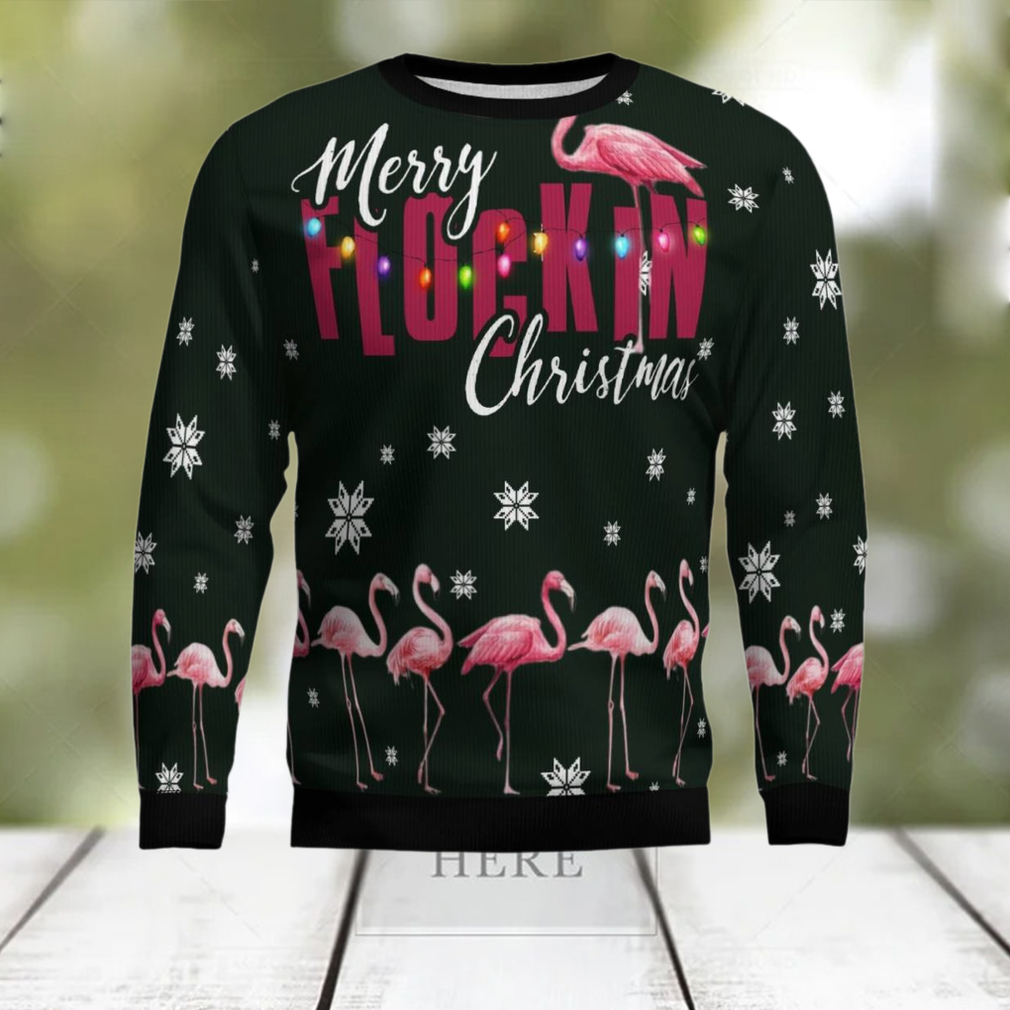 Flamingo Merry Flockin Christmas Ugly Christmas Sweater Flamingo Merry Flockin Christmas Ugly Christmas Sweater