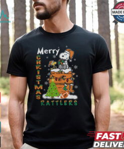 Florida A&M Rattlers Snoopy And Woodstock Merry Christmas Shirt