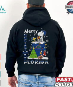 Florida Gators Snoopy And Woodstock Merry Christmas Shirt