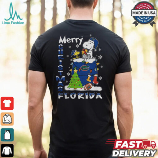 Florida Gators Snoopy And Woodstock Merry Christmas Shirt
