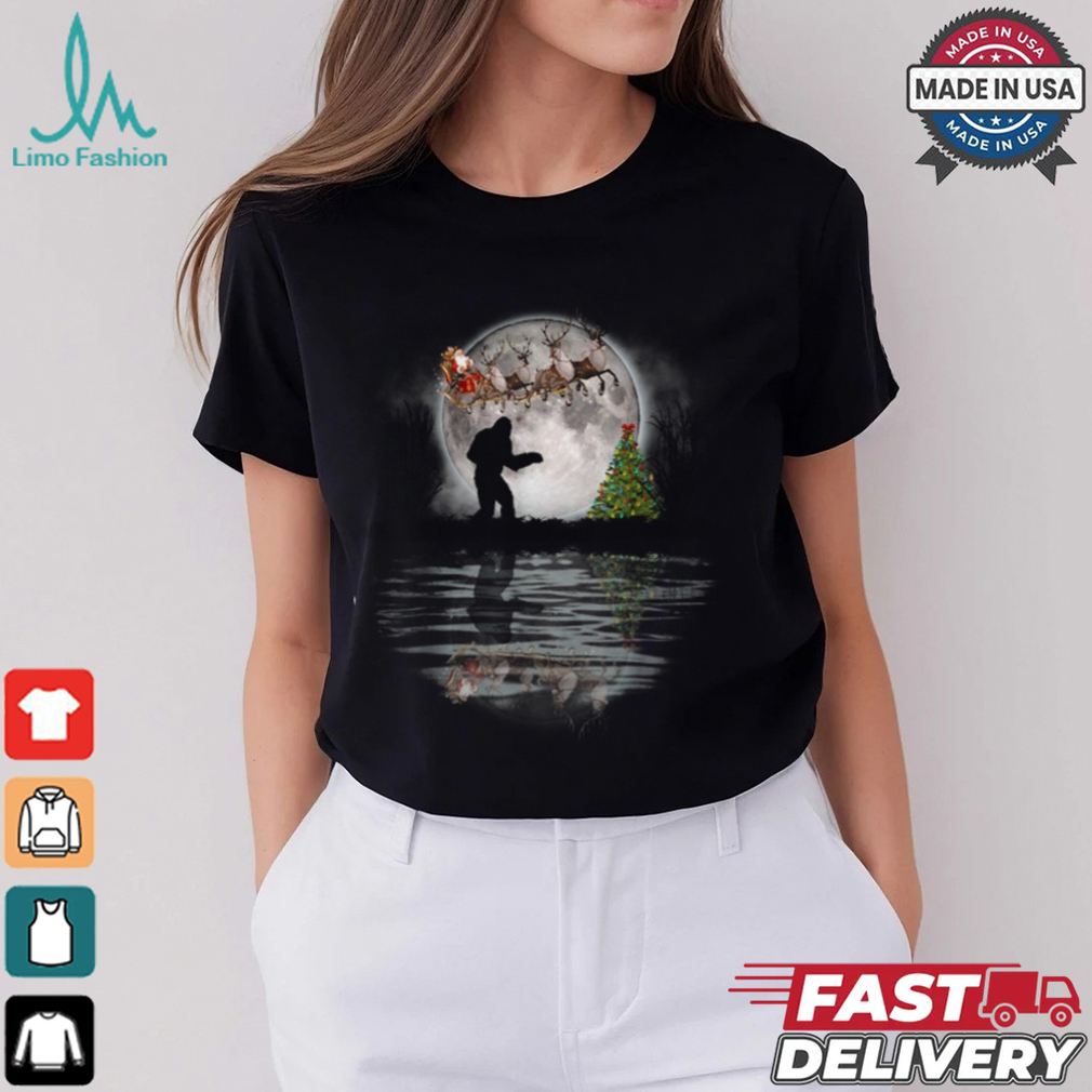 Funny Bigfoot Christmas Santa Sleigh Reindeer T Shirt Recovered Funny Bigfoot Christmas Santa Sleigh Reindeer T Shirt Recovered