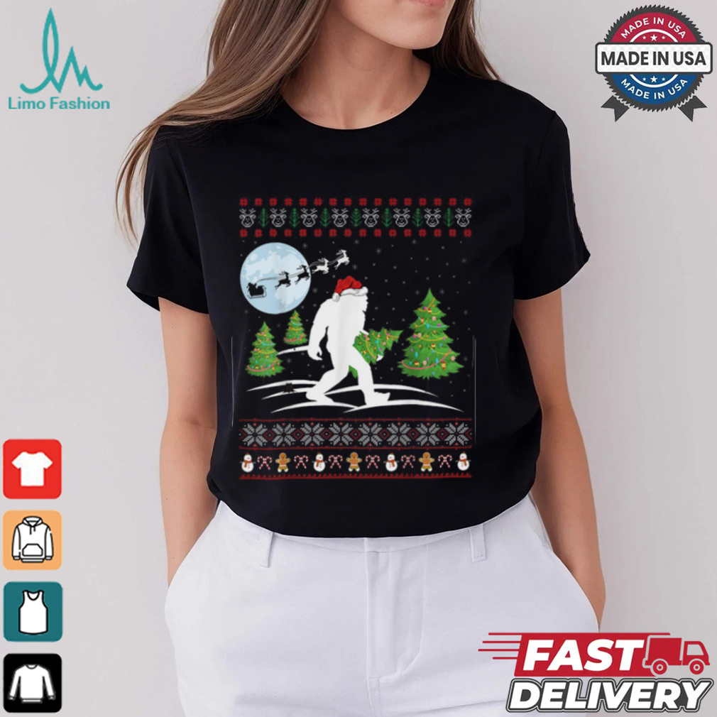 Funny Bigfoot Xmas Gift Santa Hat Ugly Bigfoot Christmas T Shirt Recovered Funny Bigfoot Xmas Gift Santa Hat Ugly Bigfoot Christmas T Shirt Recovered